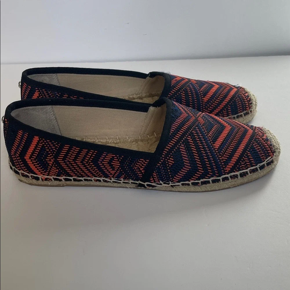 Sam Edelman Navy & Orange‎ Slip On  Espadrilles 8.5